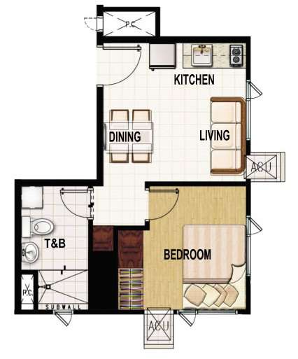 princeton residences 1 bedroom suite unit 30sqm