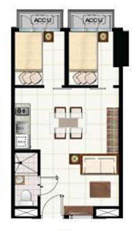 green residences combination unit floor plan C